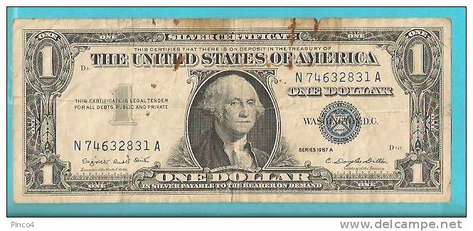 UNITED STATES SILVER CERTIFICATE 1 DOLLAR 1957 - Silver Certificates (1928-1957)