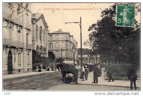 MONTPELLIER - Temple Des Protestants Et Gare PLM    (23537) - Montpellier