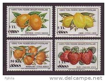 1979 NORTH CYPRUS SURCHARGED EXPORT PRODUCTS - FRUITS MNH ** - Fruits