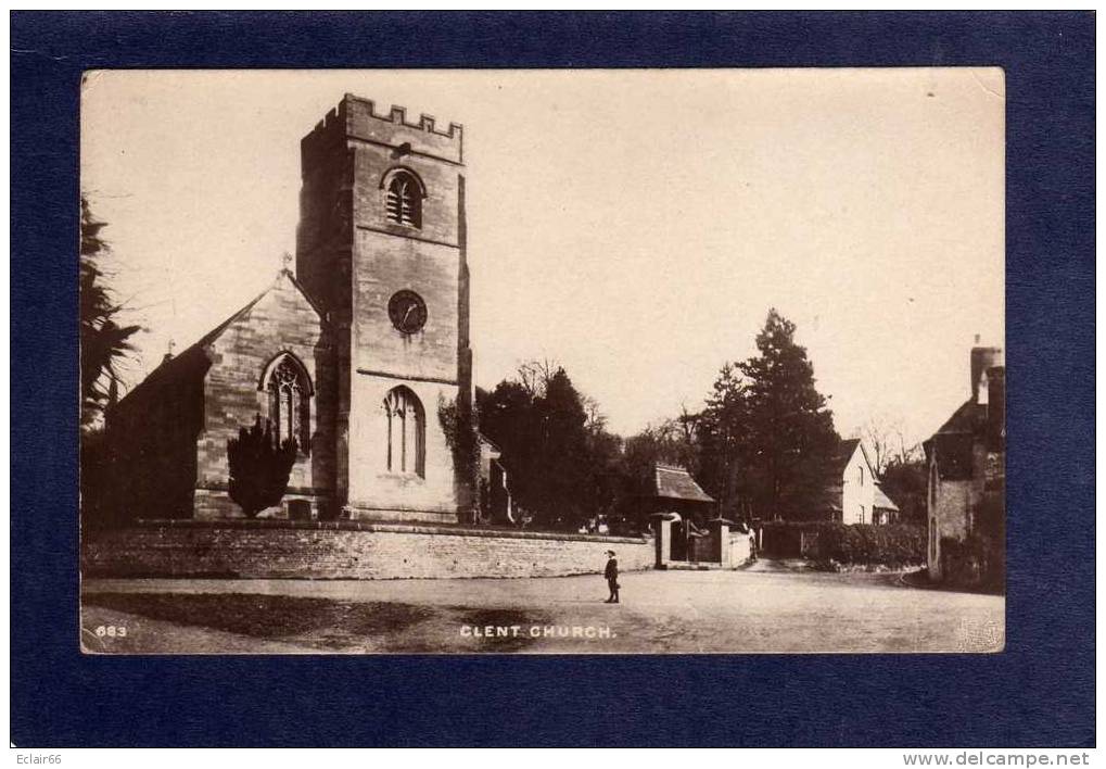 Église De Clent,Church   Près  Clent, Worcestershire,Cpa  Sépia   Animée - Other & Unclassified