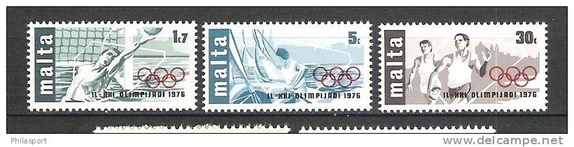 Malte Malta   JO Montreal 1976   **  MNH - Estate 1976: Montreal