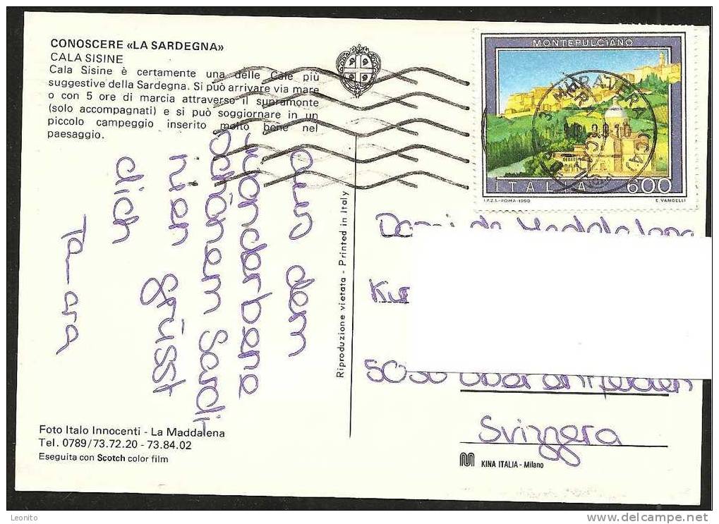 Cala Sisine Sardegna Muravera 1990 - Otros & Sin Clasificación