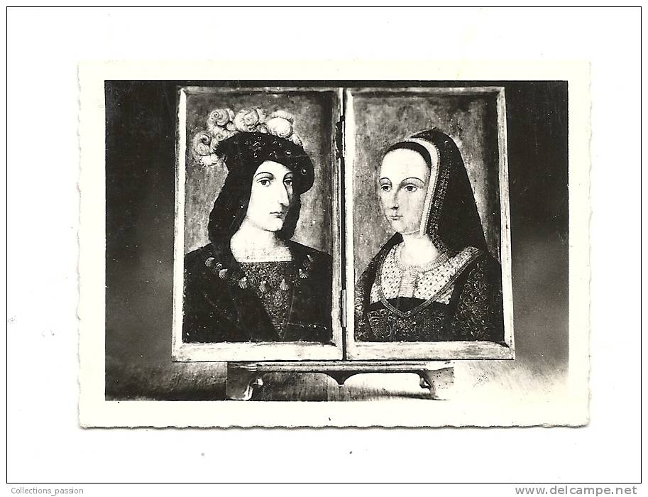 Photos, Langeais (37), Diptyque De Charles VIII Et D'Anne De Bretagne, Dim : 9 X 6.5 Cm - Lieux