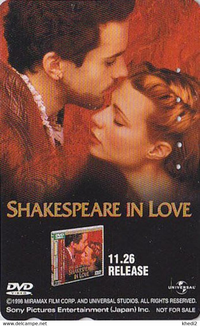 RARE Télécarte JAPON  / 110-016 - CINEMA FILM - SHAKESPEARE IN LOVE - JAPAN MOVIE Phonecard - Kino Telefonkarte / S - Kino