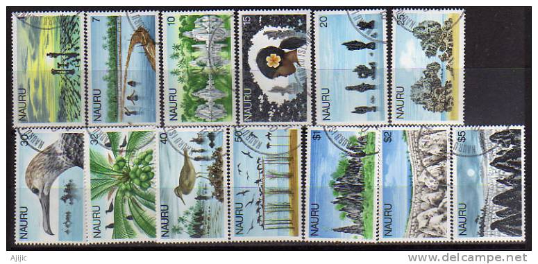 Serie Complete Paysages De L´ile # 162/74 Oblitérée.   13 T-p . Cote 25.00 € - Nauru