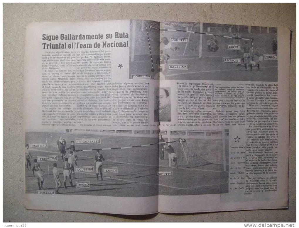 1952 REVISTA CLUB NACIONAL DE FOOTBALL, FUTBOL URUGUAY. MAGAZINE N° 51 - WALDEMAR GONZALEZ - [1] Tot 1980