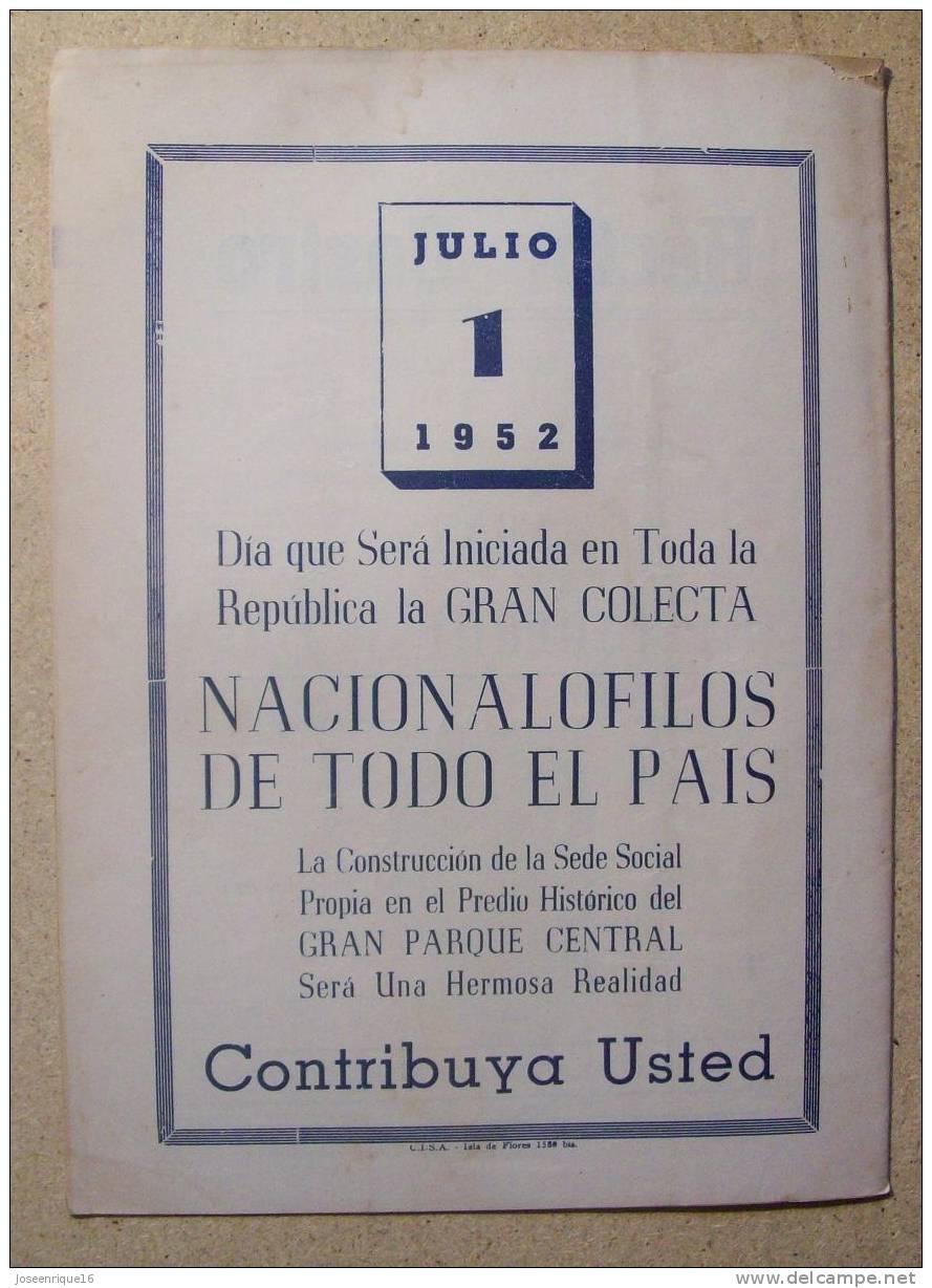 1952 REVISTA CLUB NACIONAL DE FOOTBALL, FUTBOL URUGUAY. MAGAZINE N° 51 - WALDEMAR GONZALEZ - [1] Jusqu' à 1980