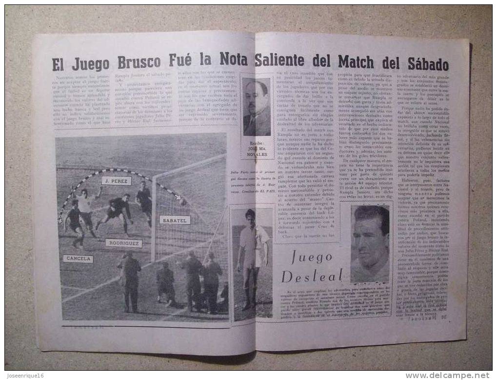 1953 REVISTA CLUB NACIONAL DE FOOTBALL, FUTBOL URUGUAY. MAGAZINE N° 95 SANTAMARIA - [1] Tot 1980