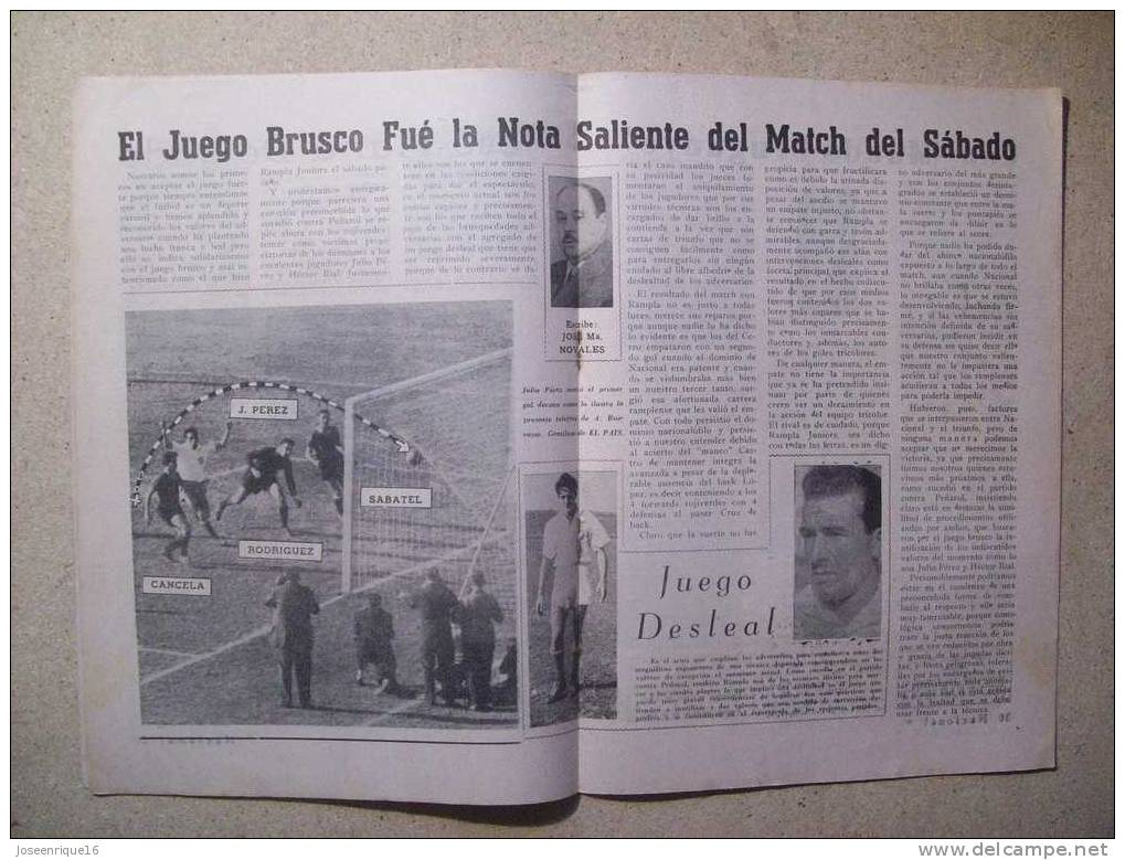 1953 REVISTA CLUB NACIONAL DE FOOTBALL, FUTBOL URUGUAY. MAGAZINE N° 95 SANTAMARIA - [1] Hasta 1980