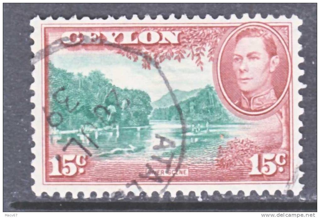 Ceylon 282    (o)  RIVER SCENE - Ceylon (...-1947)