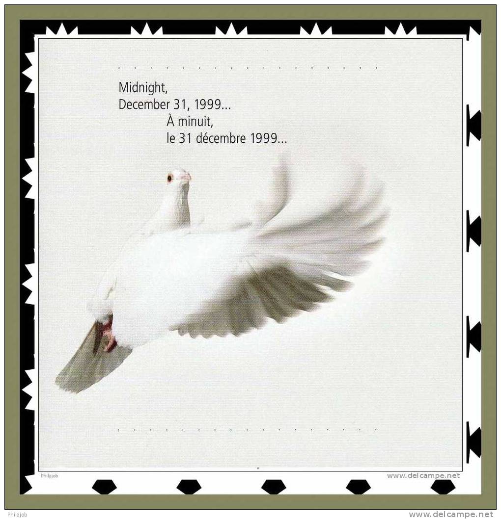 ( Voir Les 2 Scans ) CANADA 1999-2000 : Lot " Passage à L'an 2000 " Neufs** MNH ( 2 Blocs ) Colombe - Pigeons & Columbiformes
