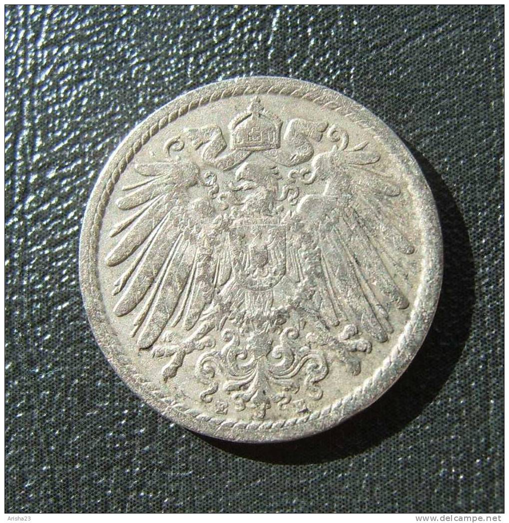 Id.D16-2. Germany, 5 PFENNIG 1906 E - 5 Pfennig
