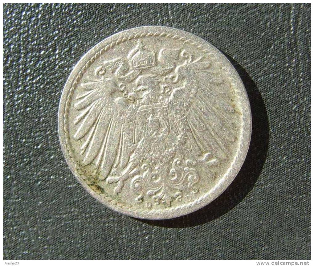 Id.D16-3. Germany, 5 PFENNIG 1906 D - 5 Pfennig