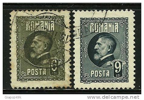 ● ROMANIA 1926 - Re FERDINANDO I  - N. 316 / 17 Usati - Cat. ? € - Lotto N. 1624 - Usati