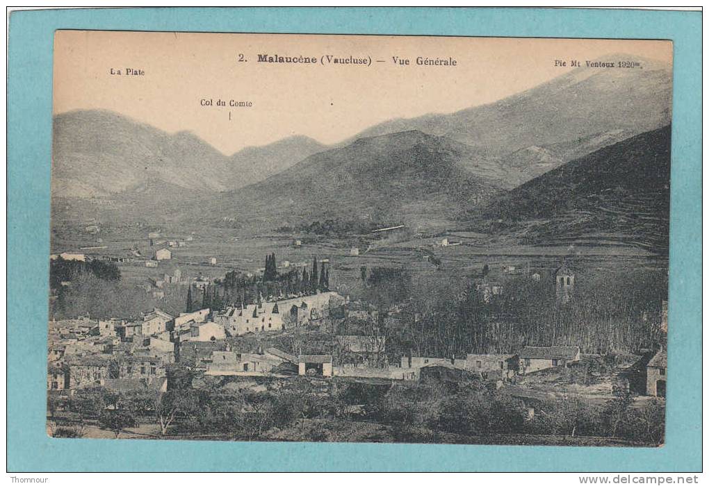 84  -  MALAUCENE  -  Vue  Générale  -  TRES BELLE CARTE   - - Malaucene