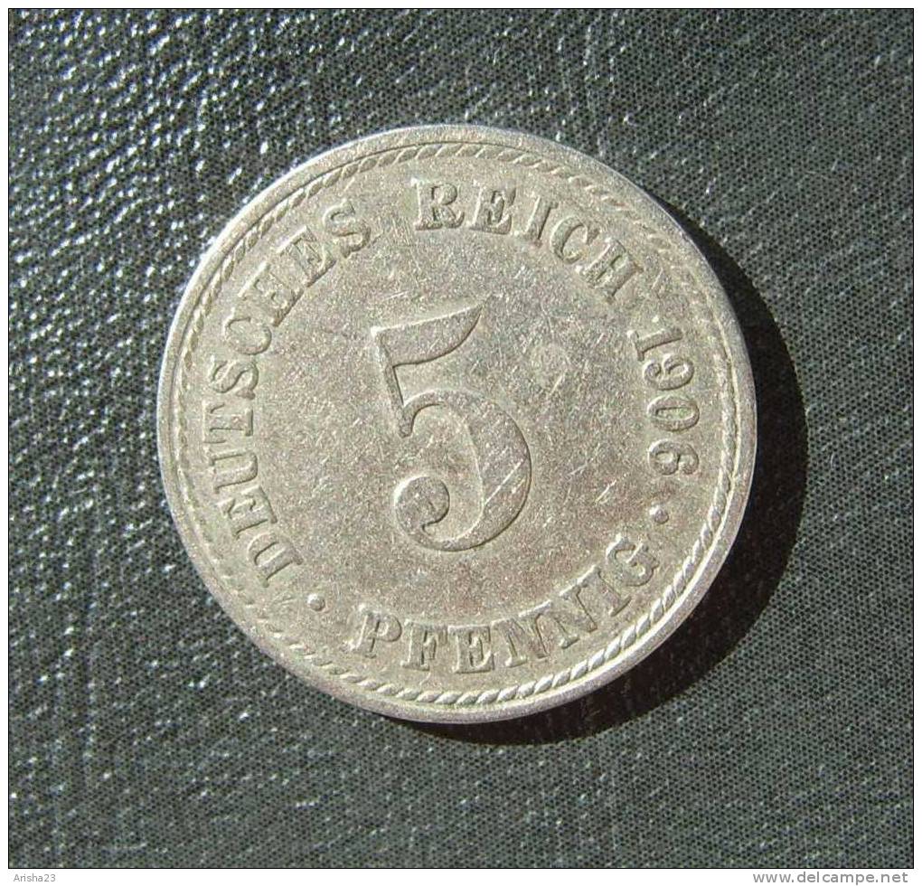 Id.D16-5. Germany, 5 PFENNIG 1906 A - 5 Pfennig