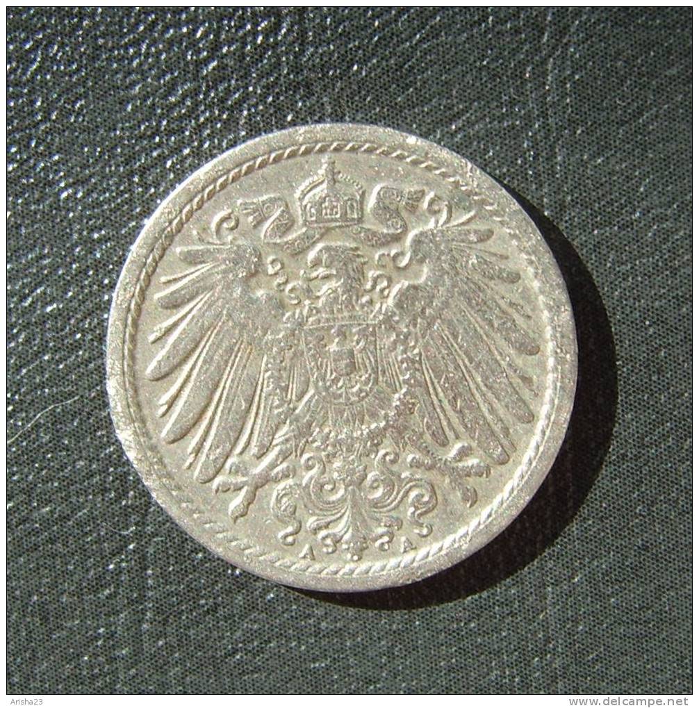 Id.D16-6. Germany, 5 PFENNIG 1906 A - 5 Pfennig