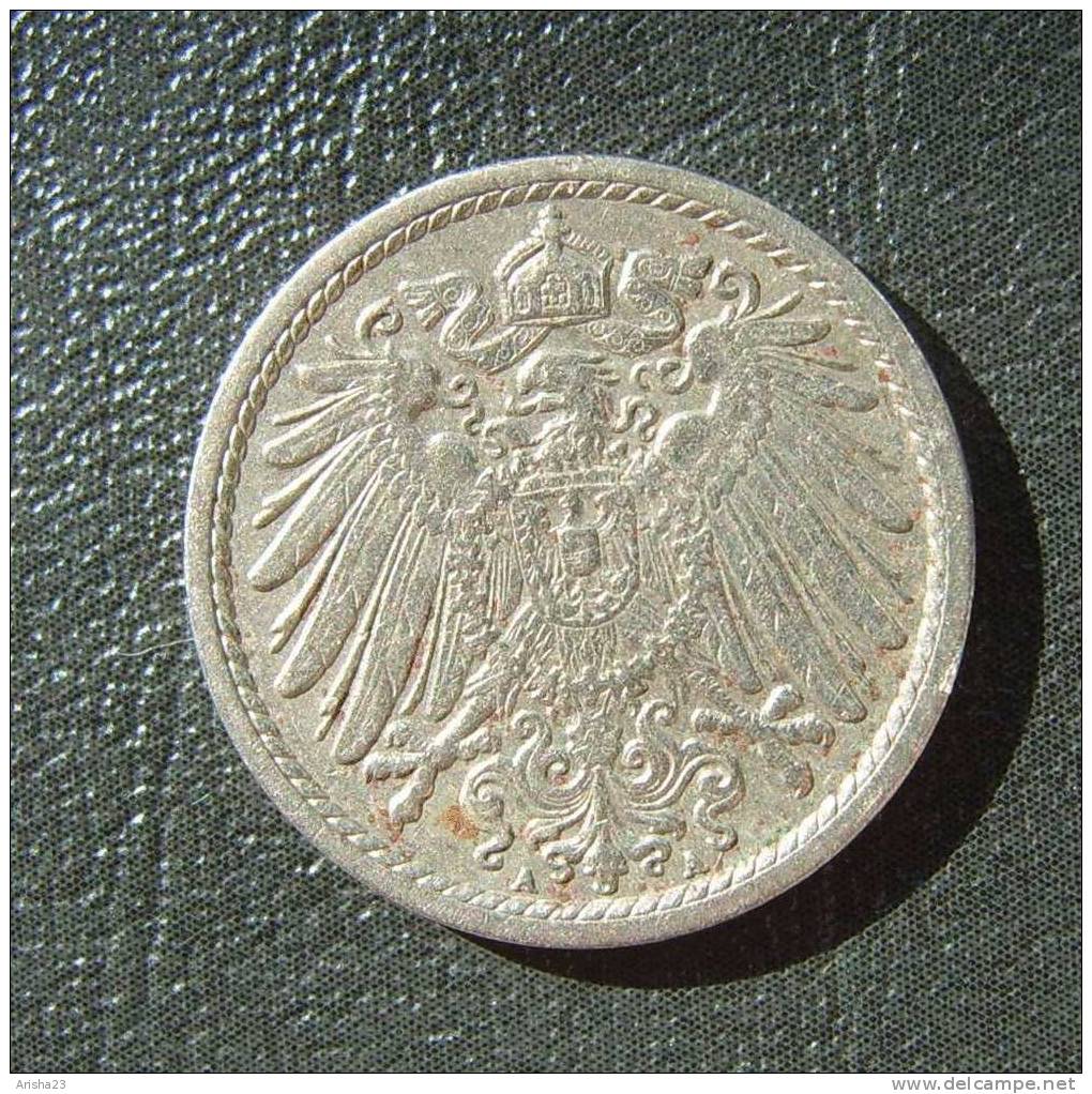 Id.D16-7. Germany, 5 PFENNIG 1906 A - 5 Pfennig