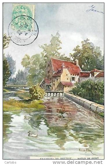 91 Environs De Brunoy Moulin De JARCY Carte Illustrée - Autres & Non Classés