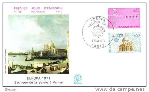 FRANCE  1971  EUROPA CEPT FDC - 1971