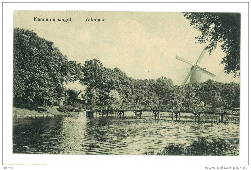 PAYS-BAS - Alkmaar  Kennemersingel  : Moulin - Alkmaar