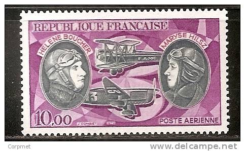 FRANCE - 1972  Helene Boucher Et Maryse Hilsz  - Yvert # A 47  - ** MINT NH - 1960-.... Mint/hinged