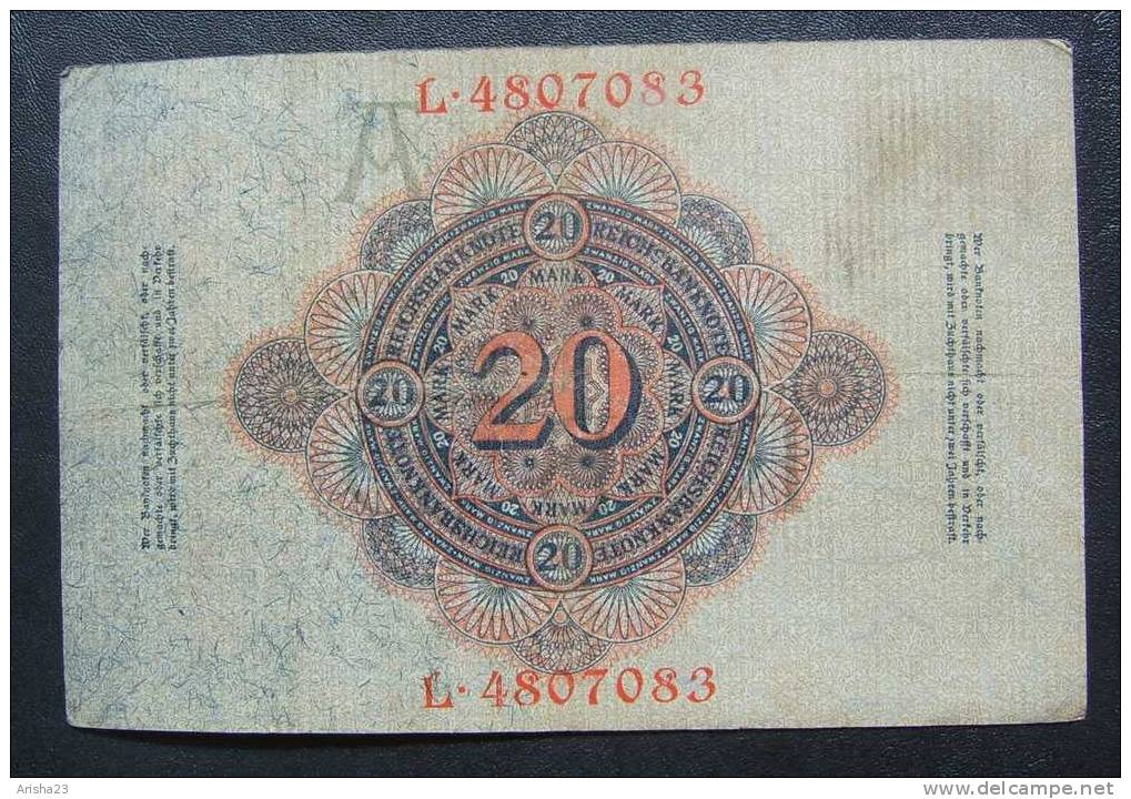 NoT. Germany, 20 Mark 1914 Ser. L 4807083 - 20 Mark