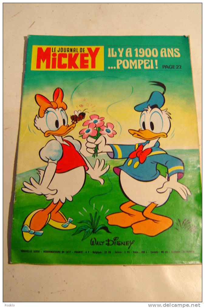 BD / JOURNAL DE MICKEY N°1417  DE 1973 / 56 PAGES  /  TRES BEL ETAT - Journal De Mickey