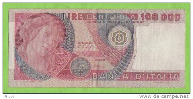 REPUBBLICA ITALIANA 100000 LIRE PRIMAVERA BOTTICELLI  20 GIUGNO 1978 - 100.000 Lire