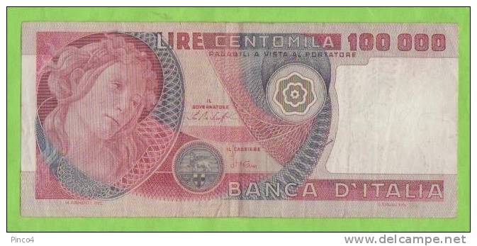 REPUBBLICA ITALIANA 100000 LIRE PRIMAVERA BOTTICELLI  20 GIUGNO 1978 - 100000 Lire