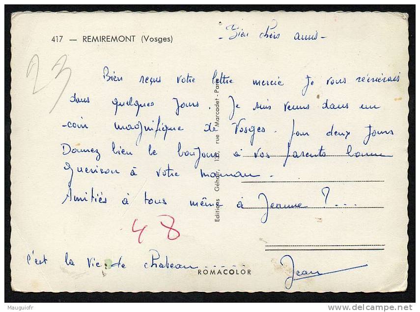 DF / 88 VOSGES / REMIREMONT / CARTE MULTIVUES - Remiremont