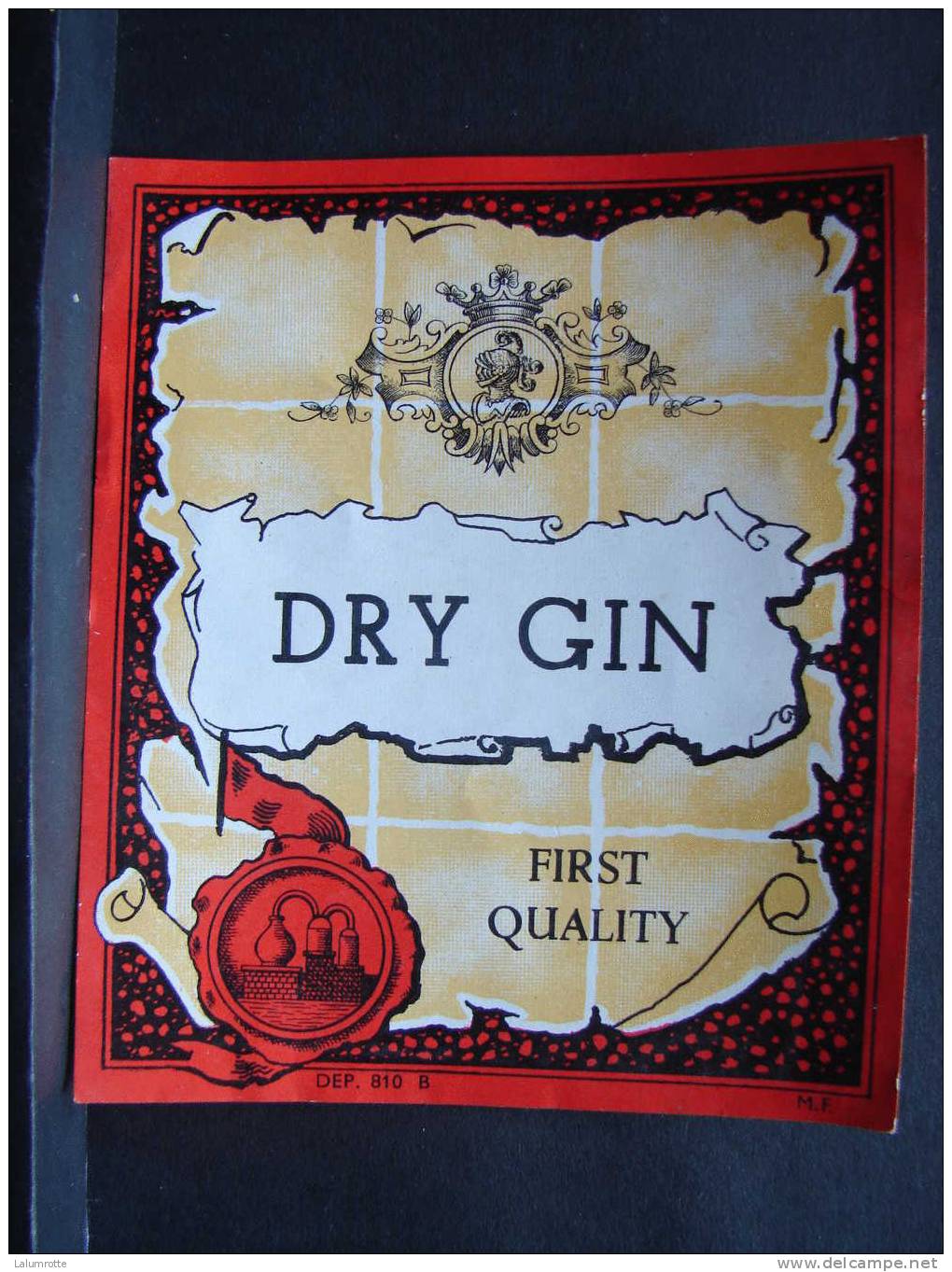 EtA. O2. Dry Gin. First Quality. DEP. 810 B - Sonstige & Ohne Zuordnung