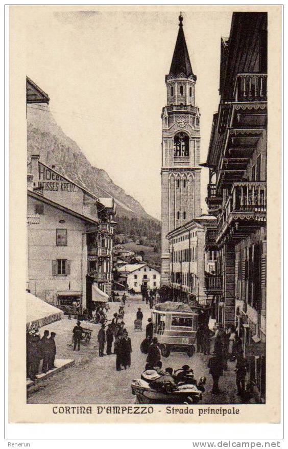 Veneto  CORTINA D´AMPEZZO Strada Principale 1921 - Venezia (Venice)