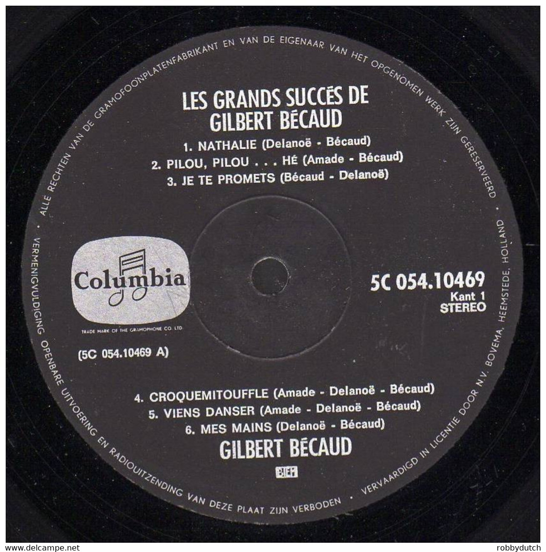 * LP *  LES GRANDS SUCCES DE GILBERT BÉCAUD (Holland 1972 Ex-!!!) - Andere - Franstalig