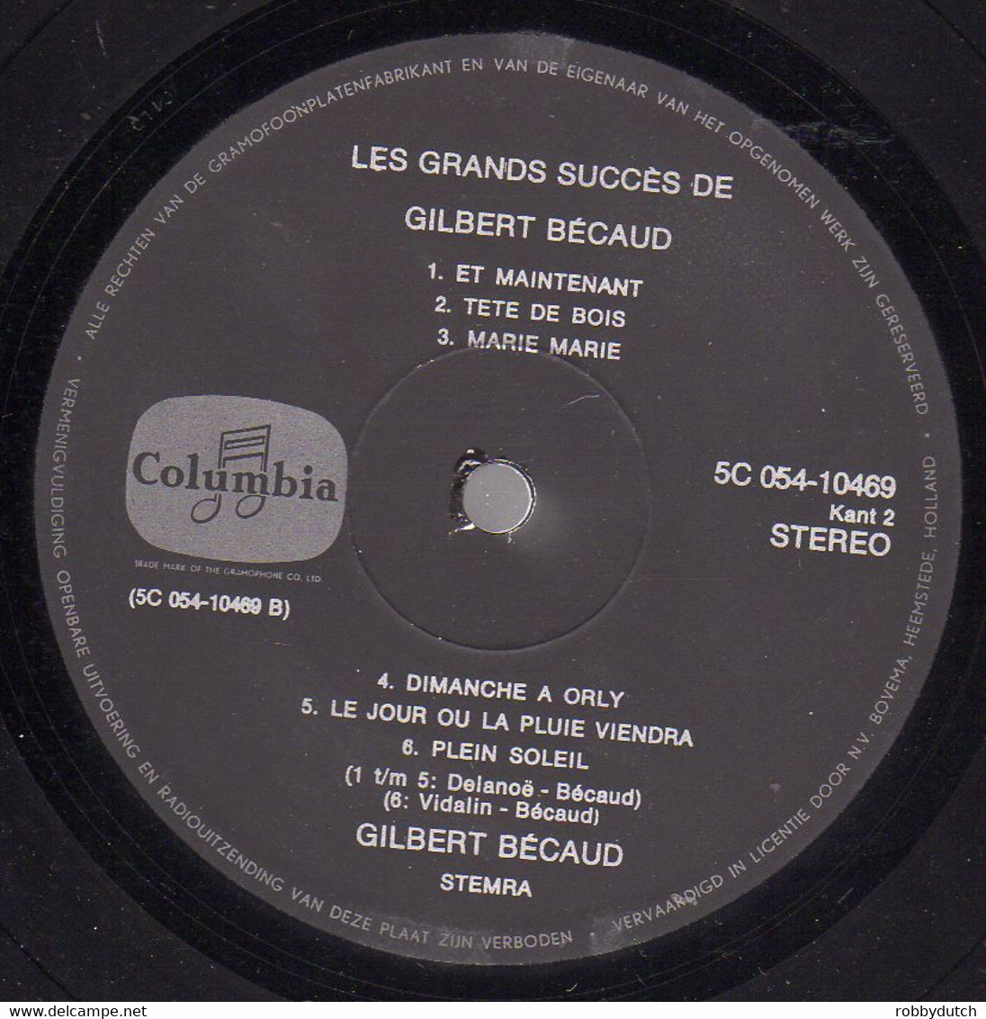 * LP *  LES GRANDS SUCCES DE GILBERT BÉCAUD (Holland 1972 Ex-!!!) - Andere - Franstalig