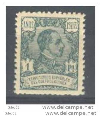 GUI164-L3352TAN.Guinee.GU INEA  ESPAÑOLA.Alfonso Xlll. 1922 (Ed 164**) Sin Charnela.EXCELENTE - Unused Stamps