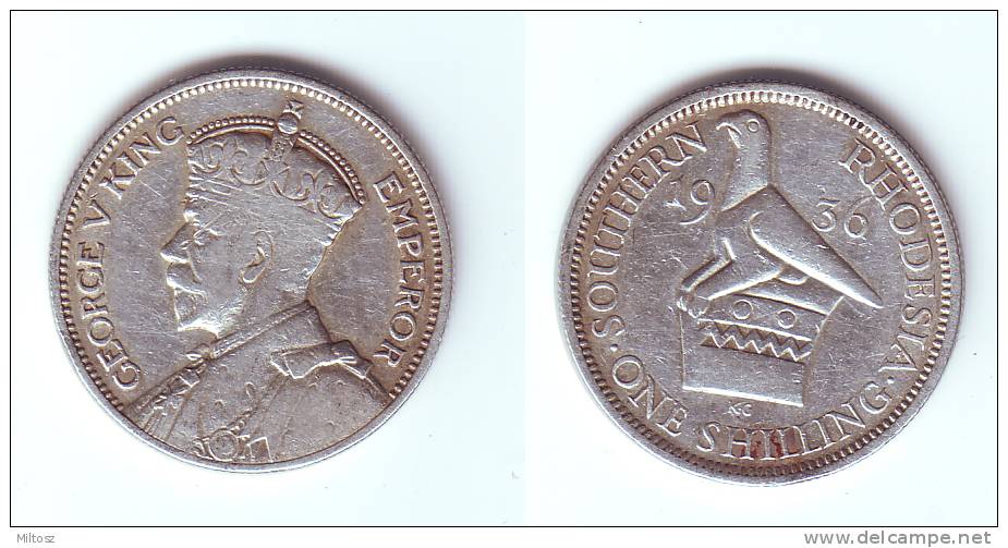 Southern Rhodesia 1 Shilling 1936 King George V - Rhodesia