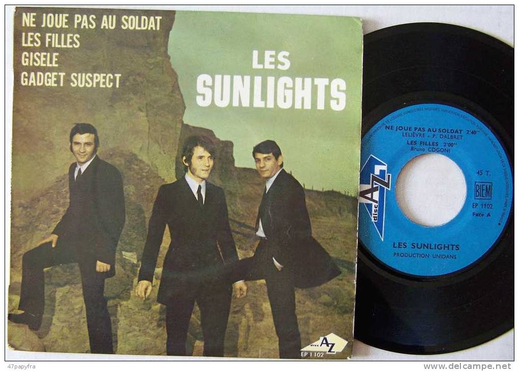 LES SUNLIGHTS 45T VINYLE EP BIEM ORIGINAL  En Bon état. Ne Joue Pas Au Soldat - Disco, Pop