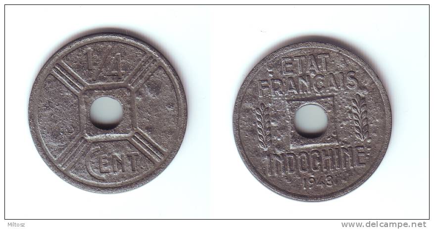 French Indochina 1/4 Cent 1943 - Vietnam