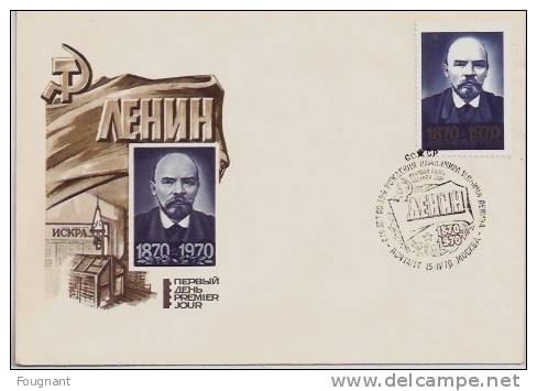 RUSSIE:1970:Centenaire De La Naisance De LENINE.FDC. - Lénine