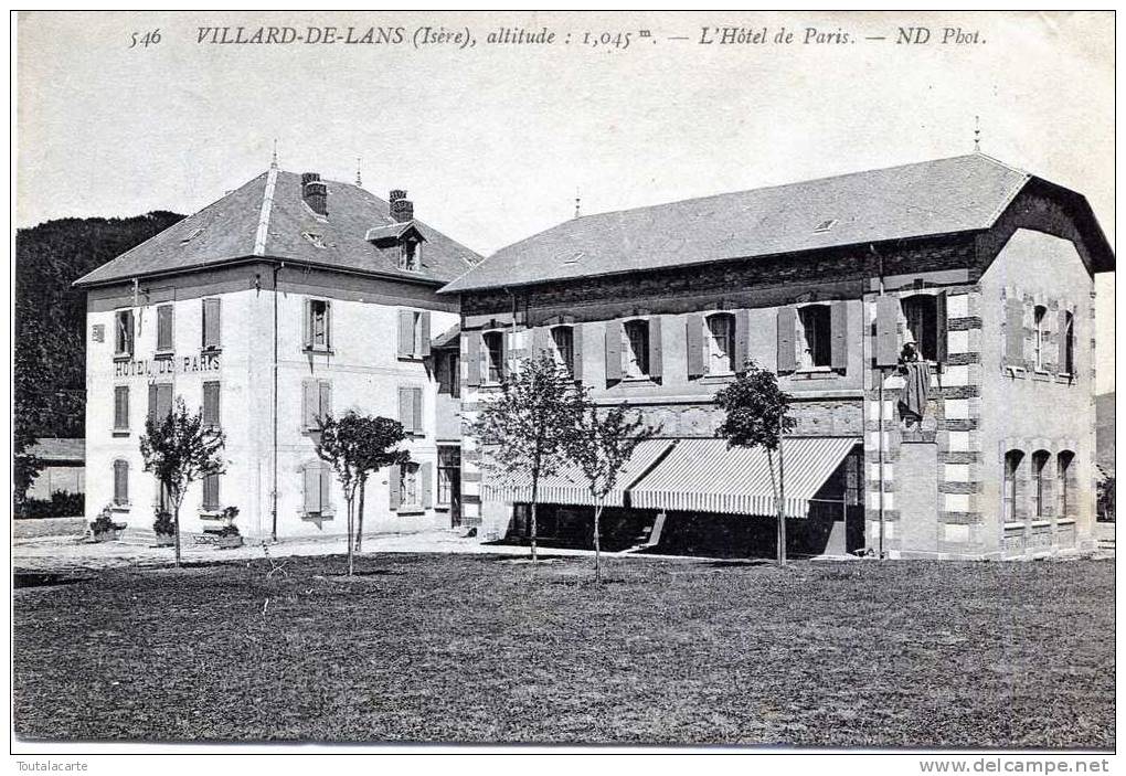 CPA 38 VILLARD DE LANS L HOTEL DE PARIS - Villard-de-Lans