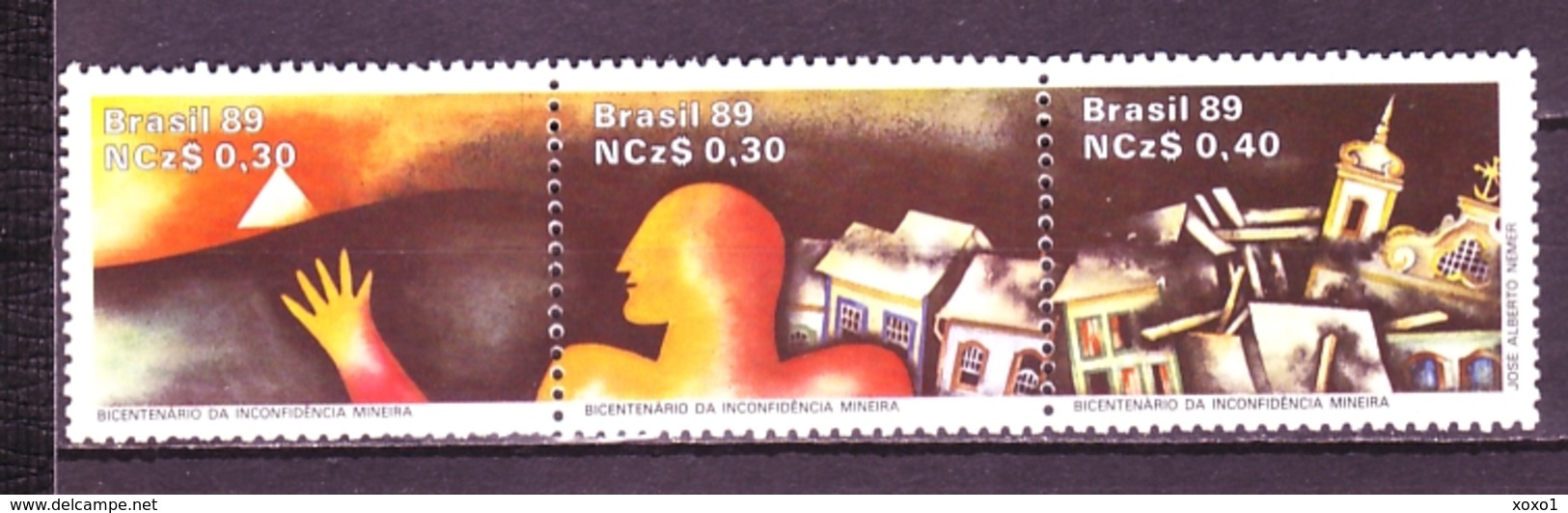 Brazil 1989 MiNr. 2295 - 2297  Brasilien History Struggle For Independence Against Portugal 3v MNH**  2,20 € - Nuovi