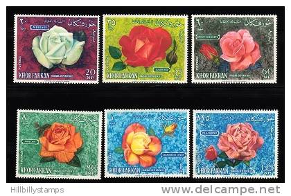 Sharjah  Set Of 6 Flowers Mnh - Sharjah