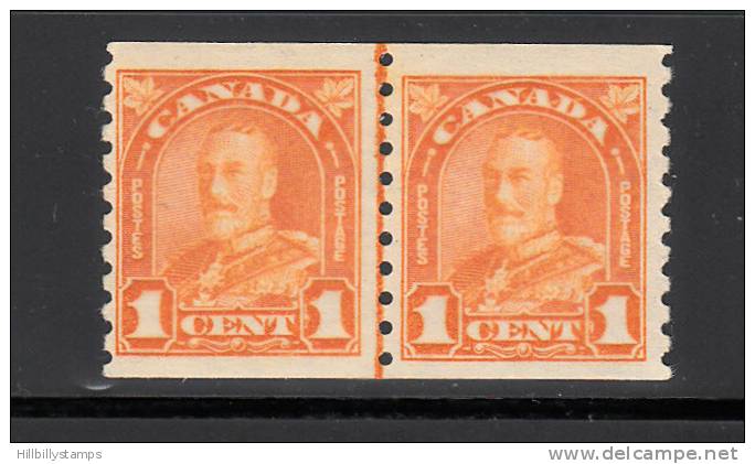 Canada Scott No. 178 Unused Hinged Year 1930  Line Pair - Neufs