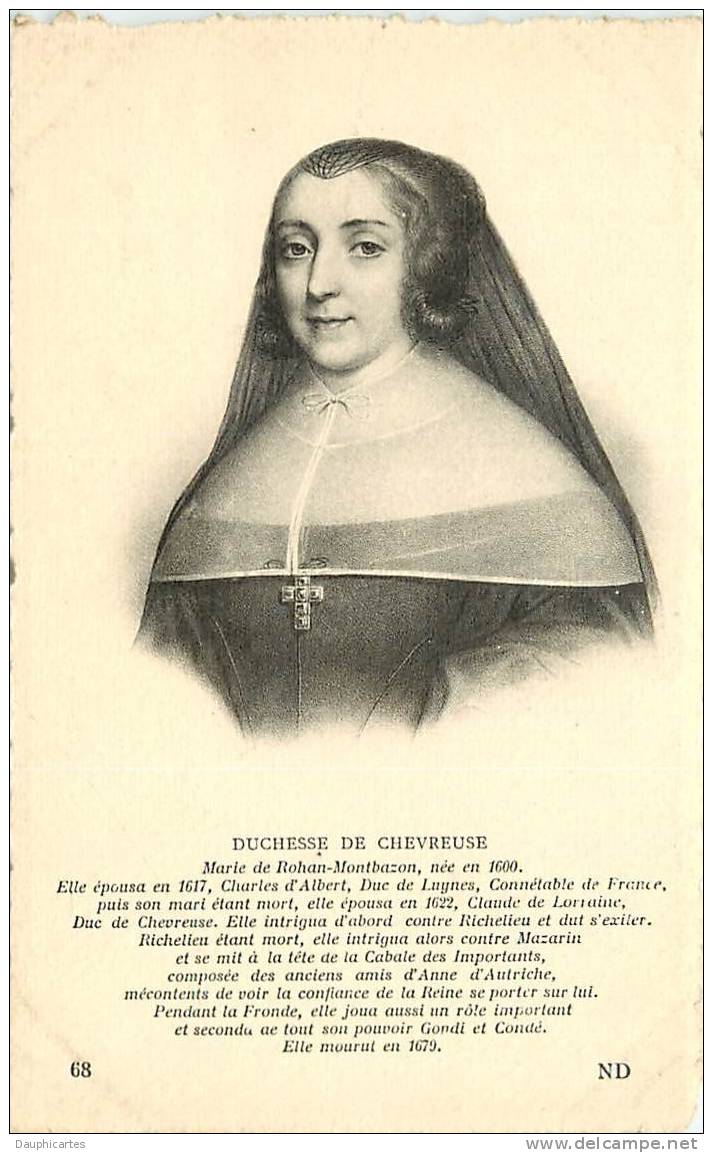 DUCHESSE DE CHEVREUSE. 2 Scans. Edition ND - Histoire