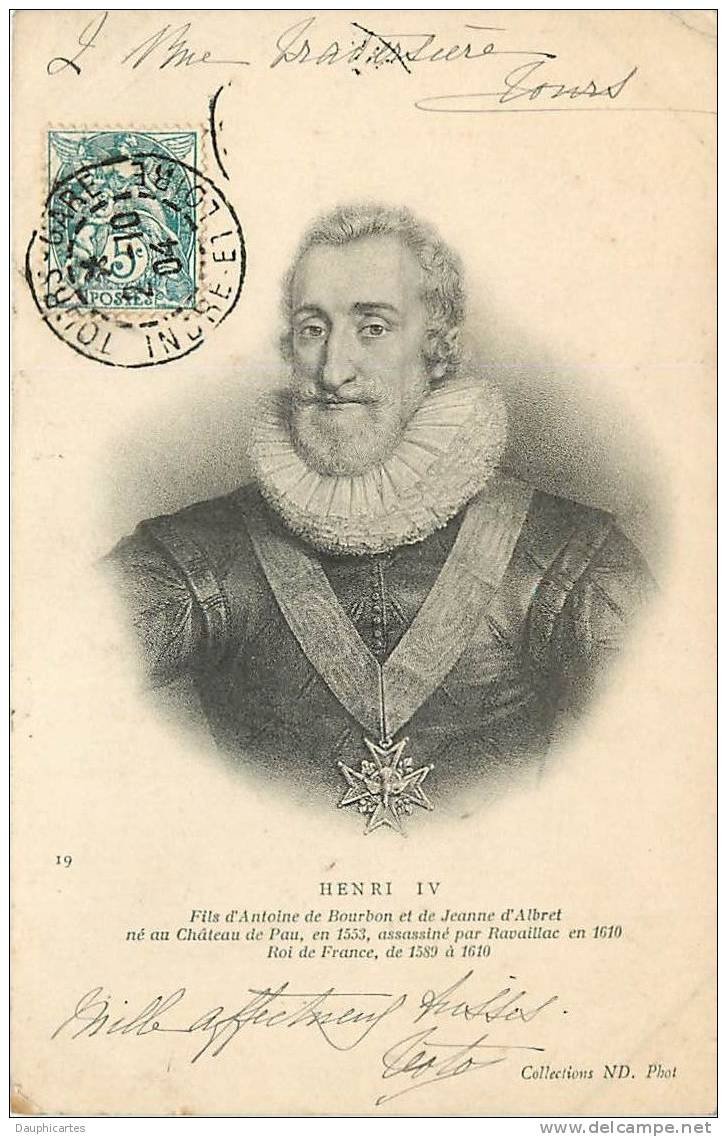 Roi HENRY IV. 2 Scans. Edition ND - Histoire