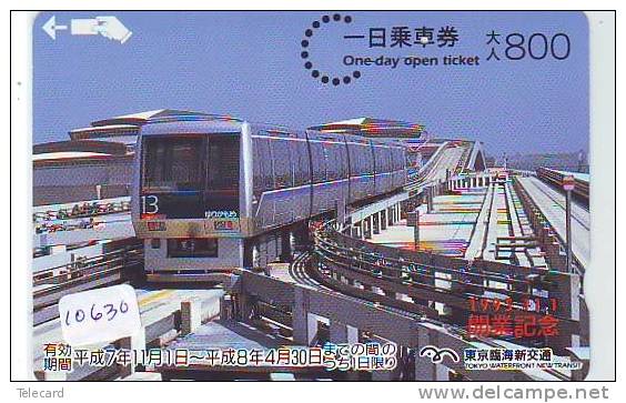 Carte Prépayée  Japon * TRAIN * WATERFRONT * (10630)  Japan Prepaid Card * Eisenbahn ZUG * Karte * TREIN * - Trains
