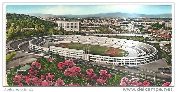 55932)cartolina Illustratoria Roma - Stadio Olimpico E Panorama - Estadios E Instalaciones Deportivas