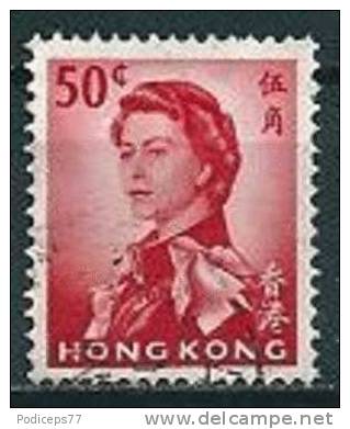 Hongkong  1962/67  Q EII  50 C (Wmk Sideways)  Mi-Nr.203 Y  Gestempelt / Used - Oblitérés