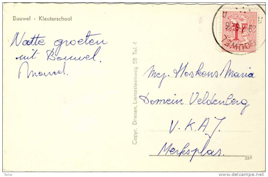 Bouwel - Kleuterschool -1953 ( Verso Zien ) - Grobbendonk